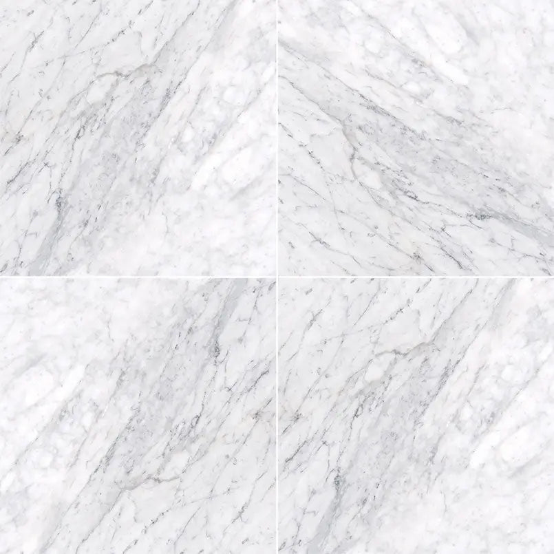 MSI Surfaces Flooring Carrara White Marble Tile 18 x 18 Polished