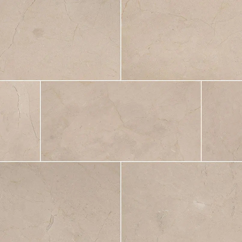 MSI Surfaces Flooring Crema Marfil Select Marble Tile 12 x 24 Honed