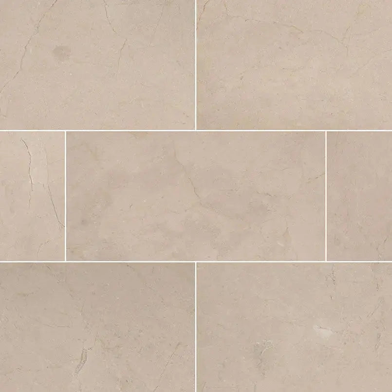MSI Surfaces Flooring Crema Marfil Select Marble Tile 12 x 24 Honed - Plumbing Market