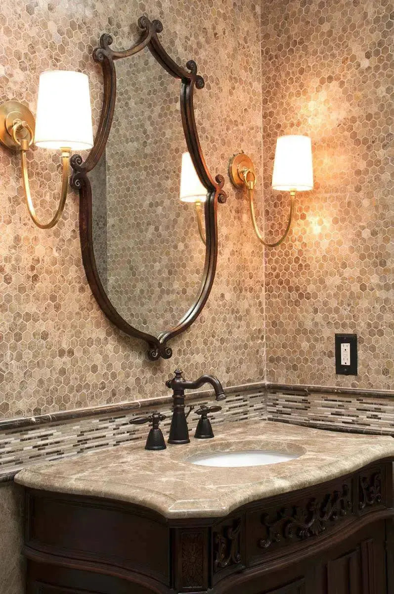 MSI Surfaces Flooring Emperador Light Marble Tile 18 x 18 Polished - Plumbing Market