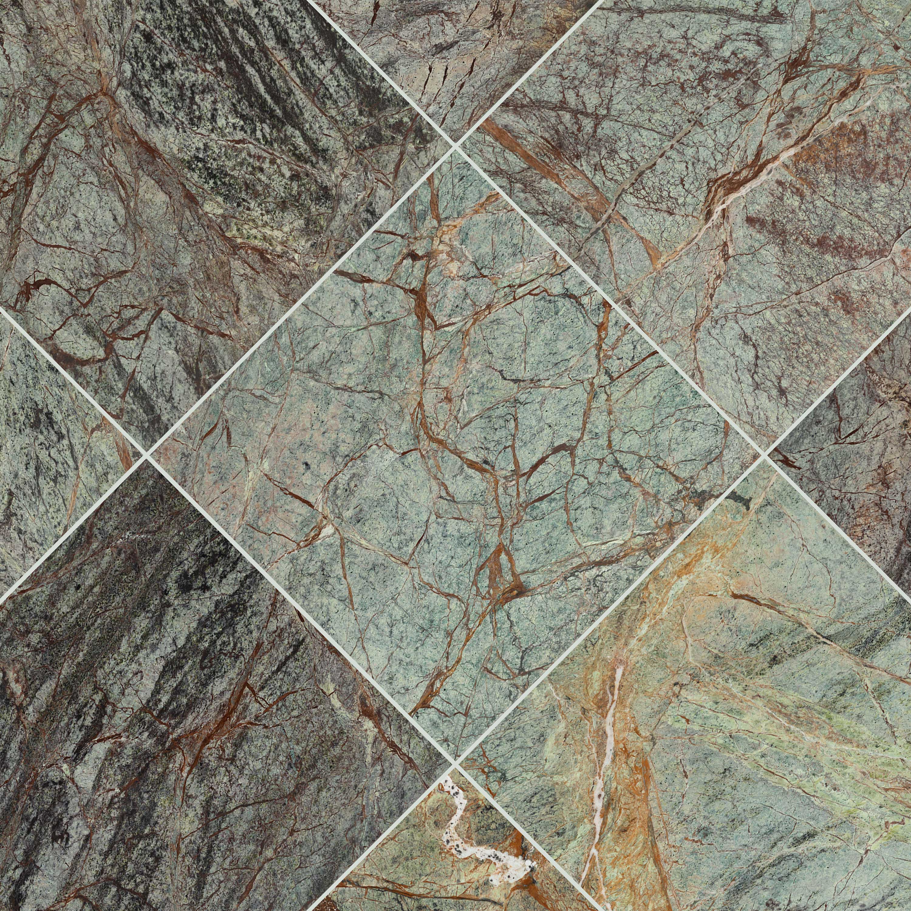 MSI Surfaces Flooring Rain Forest Marble Tile 12 x 12 Polished