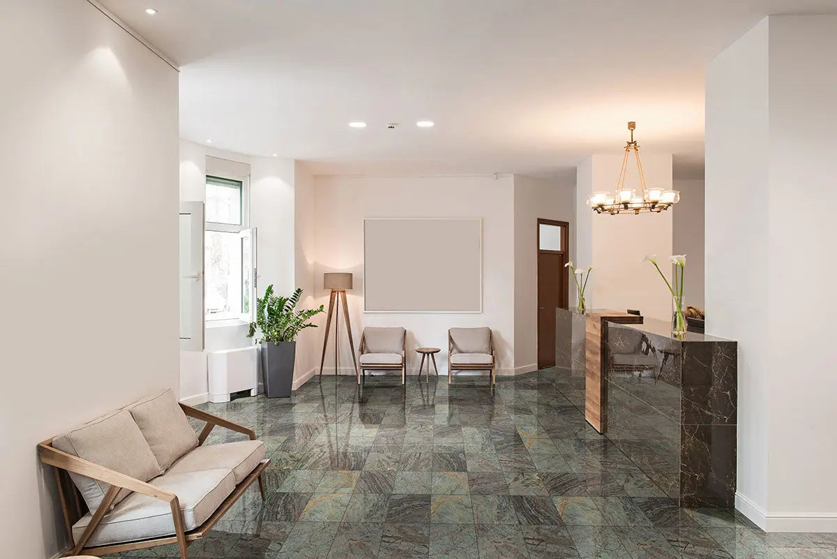 MSI Surfaces Flooring Rain Forest Marble Tile 12 x 12 Polished