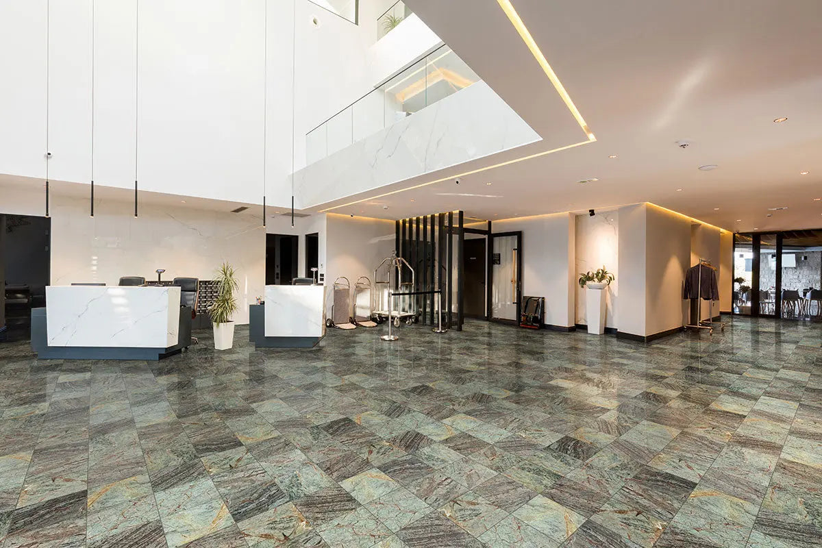 MSI Surfaces Flooring Rain Forest Marble Tile 12 x 12 Polished