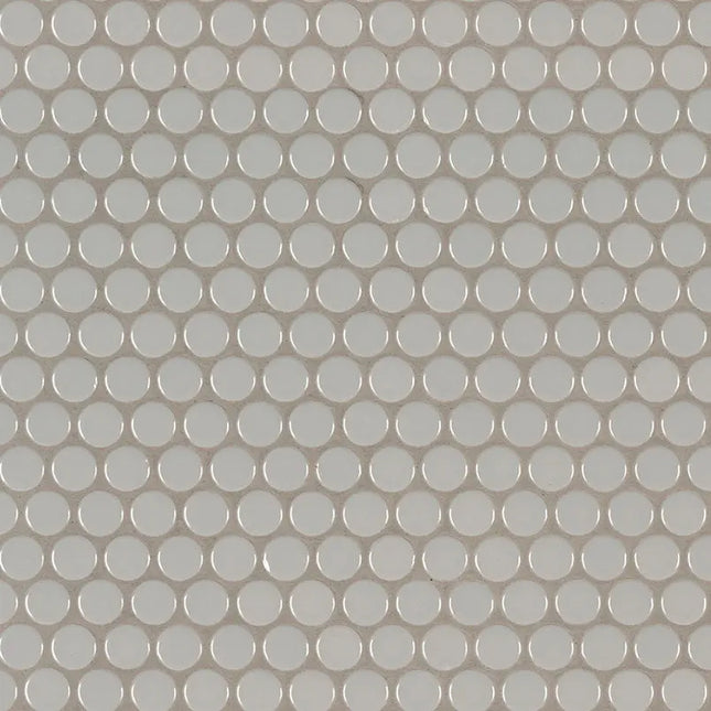 MSI Surfaces Gray Glossy Penny Round Tile SMOT-PT-PENRD-GRAY - Plumbing Market