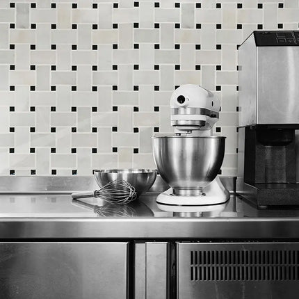 MSI Surfaces Greecian White Basketweave Mosaic SMOT-GRE-BWP - Plumbing Market