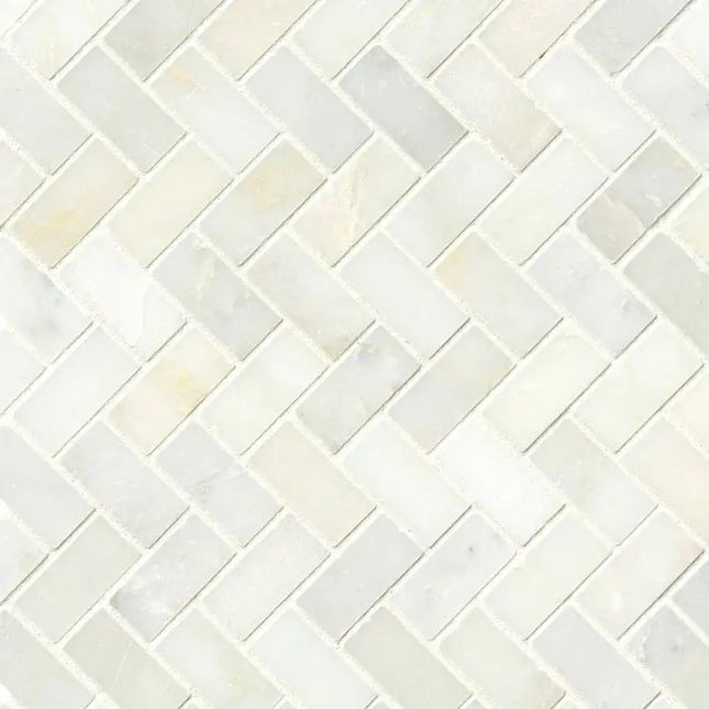 MSI Surfaces Greecian White Herringbone Mosaic SMOT-GRE-HBP - Plumbing Market