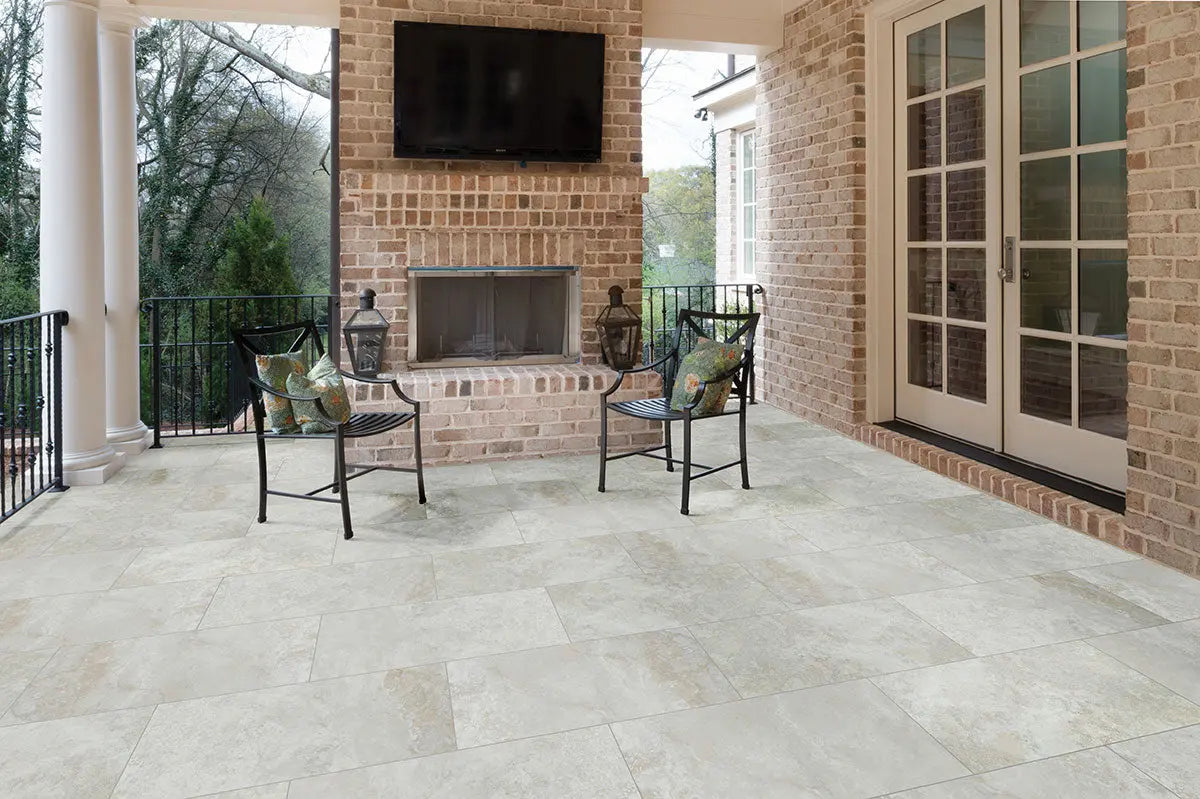 MSI Surfaces Hardscaping Porcelain Pavers Argento Travertino Arterra