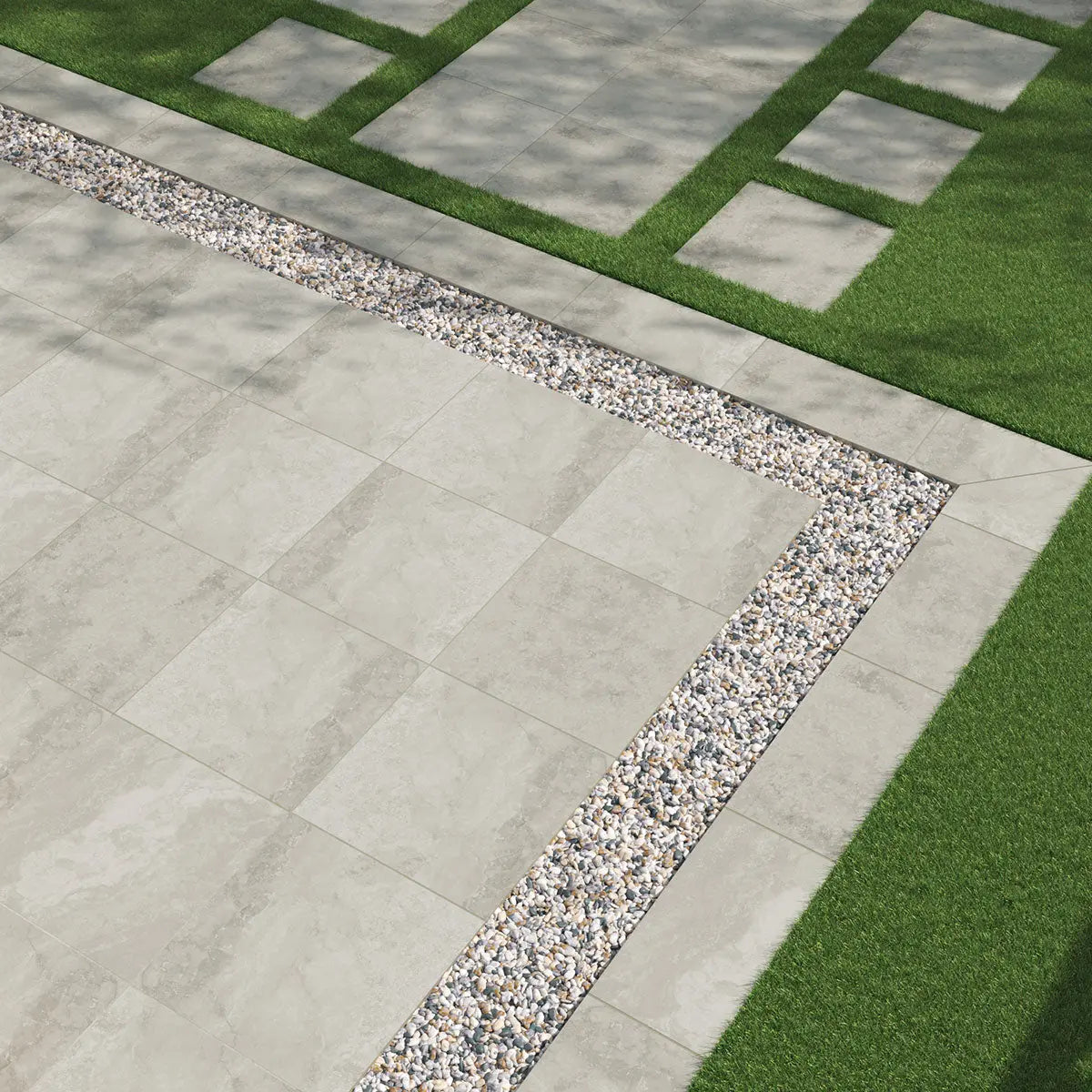 MSI Surfaces Hardscaping Porcelain Pavers Argento Travertino Arterra