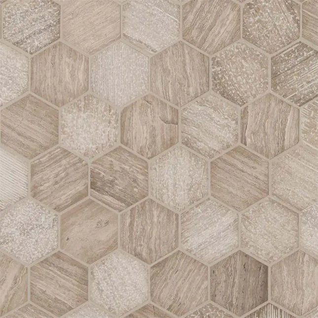 MSI Surfaces Honey Comb Multi Finish Hexagon Tile - Plumbing Market