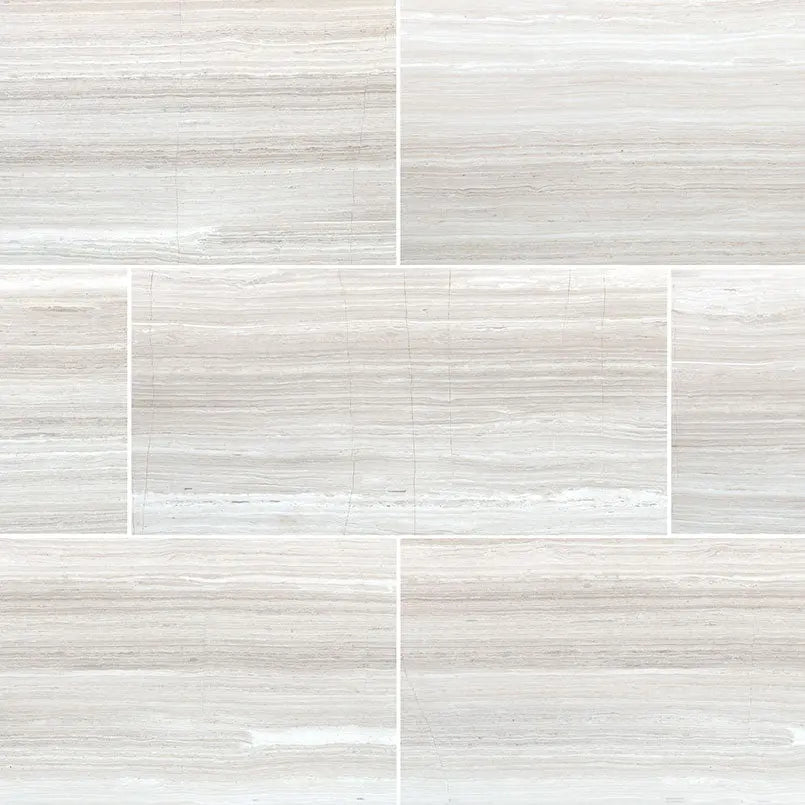MSI Surfaces Marble Tile White Oak Marble 12 x 24 Honed