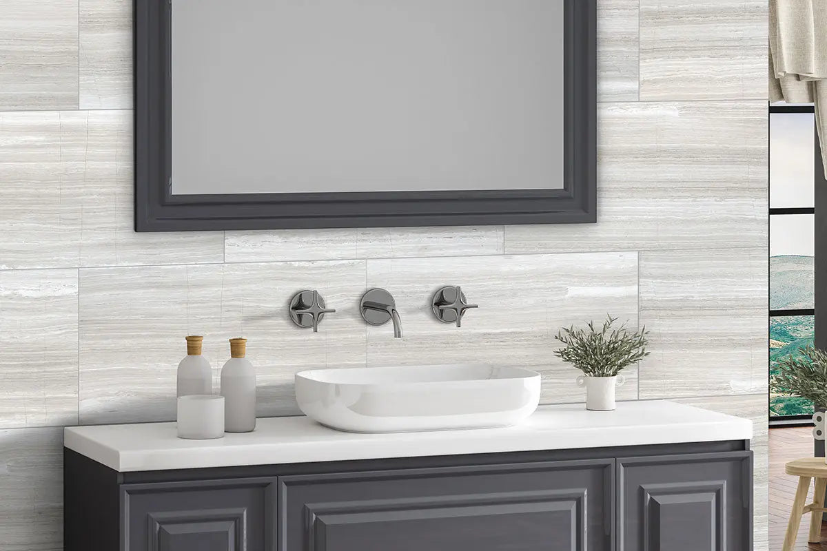 MSI Surfaces Flooring White Oak Marble Tile Polished 12 x 24