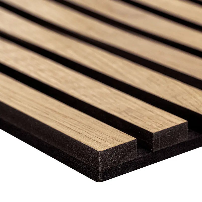 MSI Surfaces Natural Acoustic Fluted Wood Slat Wall Panels 9.5 x 120