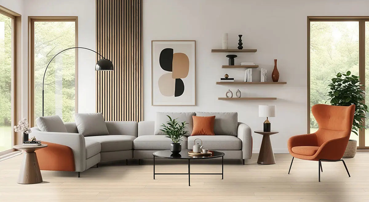 MSI Surfaces Natural Acoustic Fluted Wood Slat Wall Panels 9.5 x 120