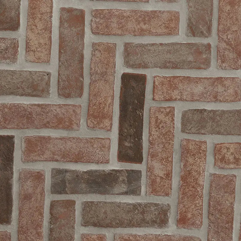 MSI Surfaces Noble Red Reclaimed Clay Brick Herringbone