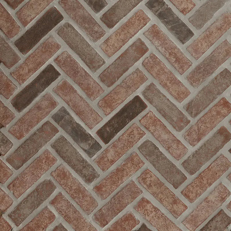 MSI Surfaces Noble Red Reclaimed Clay Brick Herringbone