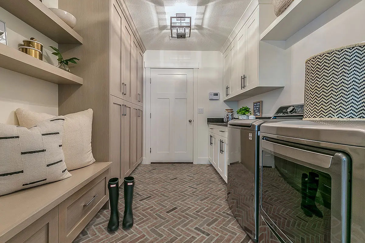 MSI Surfaces Noble Red Reclaimed Clay Brick Herringbone