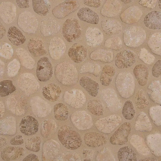 MSI Surfaces Travertine Blend Pebbles Mesh Backed SMOT-PEB-TRAVBLND - Plumbing Market
