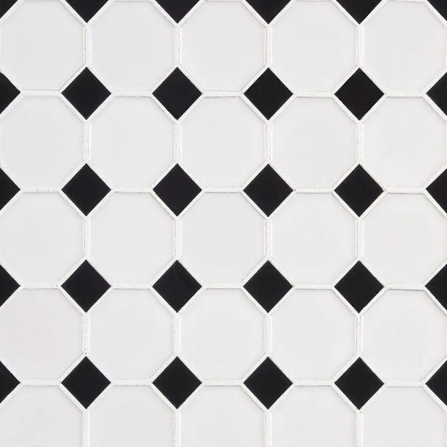 MSI Surfaces White And Black Glossy Octagon 6Mm SMOT-PT-RETBIA-2OCTG - Plumbing Market