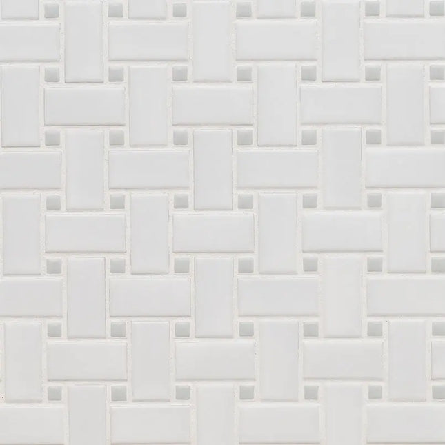 MSI Surfaces White And Gray Matte Basketweave SMOT-PT-RETBIAGRA-BWM - Plumbing Market