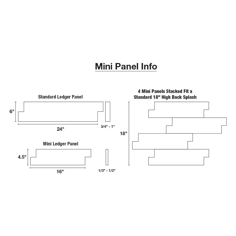 MSI Surfaces White Oak 3D Mini Stacked Stone Panels 4.5 x 16