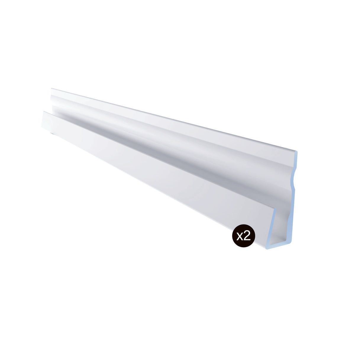 Zitta 2 corners and 2 ends finishing kit 96" for alcove installation white MU0096HCCK5
