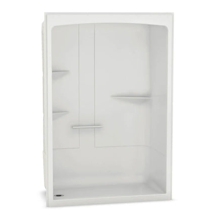 Maax ALLIA SHR-6034 Acrylic Alcove Center Drain One-Piece Shower in White 107002-LC-000-001 - Plumbing Market