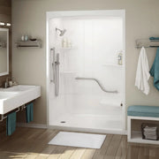 Maax ALLIA SHR-6034 Acrylic Alcove Left-Hand Drain One-Piece Shower in White 107002-NL-000-001 - Plumbing Market
