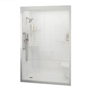 Maax ALLIA SHR-6034 Acrylic Alcove Left-Hand Drain Three-Piece Shower in White 107002-SNL-000-001 - Plumbing Market