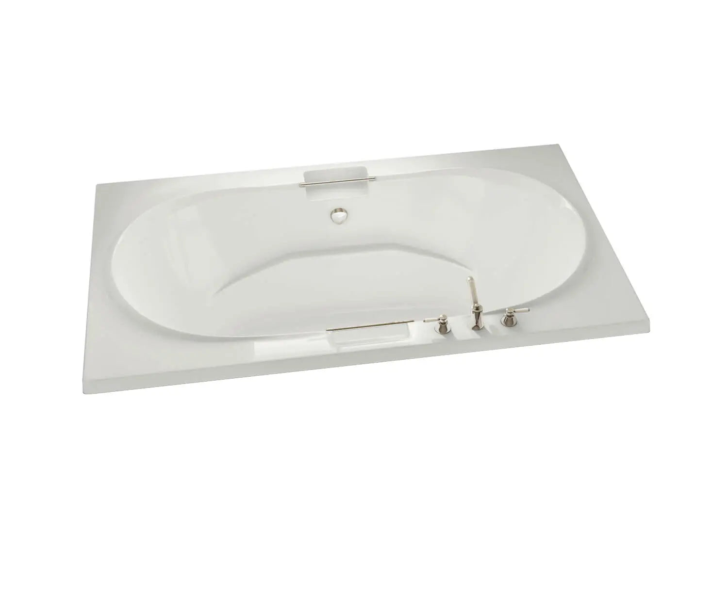 Maax Antigua 72 x 42 Acrylic Drop-in Center Drain Combined Hydrosens & Aerosens Bathtub in White 101250-109-001-100 - Plumbing Market