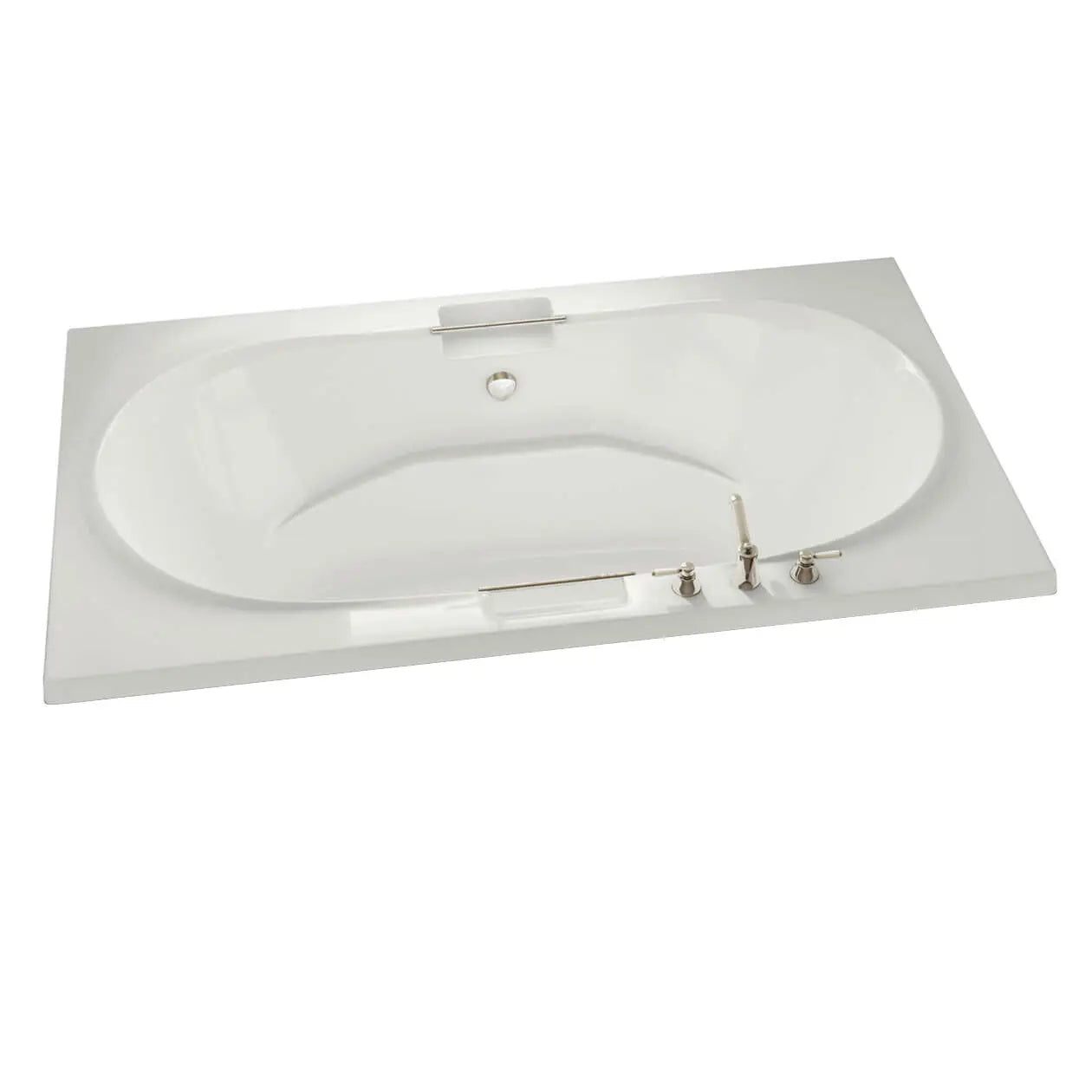 Maax Antigua 72 x 42 Acrylic Drop-in Center Drain Combined Hydrosens & Aerosens Bathtub in White 101250-109-001-100 - Plumbing Market