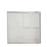 Maax Aura 55-59 x 57 in. 6 mm Sliding Tub Door for Alcove Installation with Frosted glass in Chrome 135661-978-084-000 - Plumbing Market