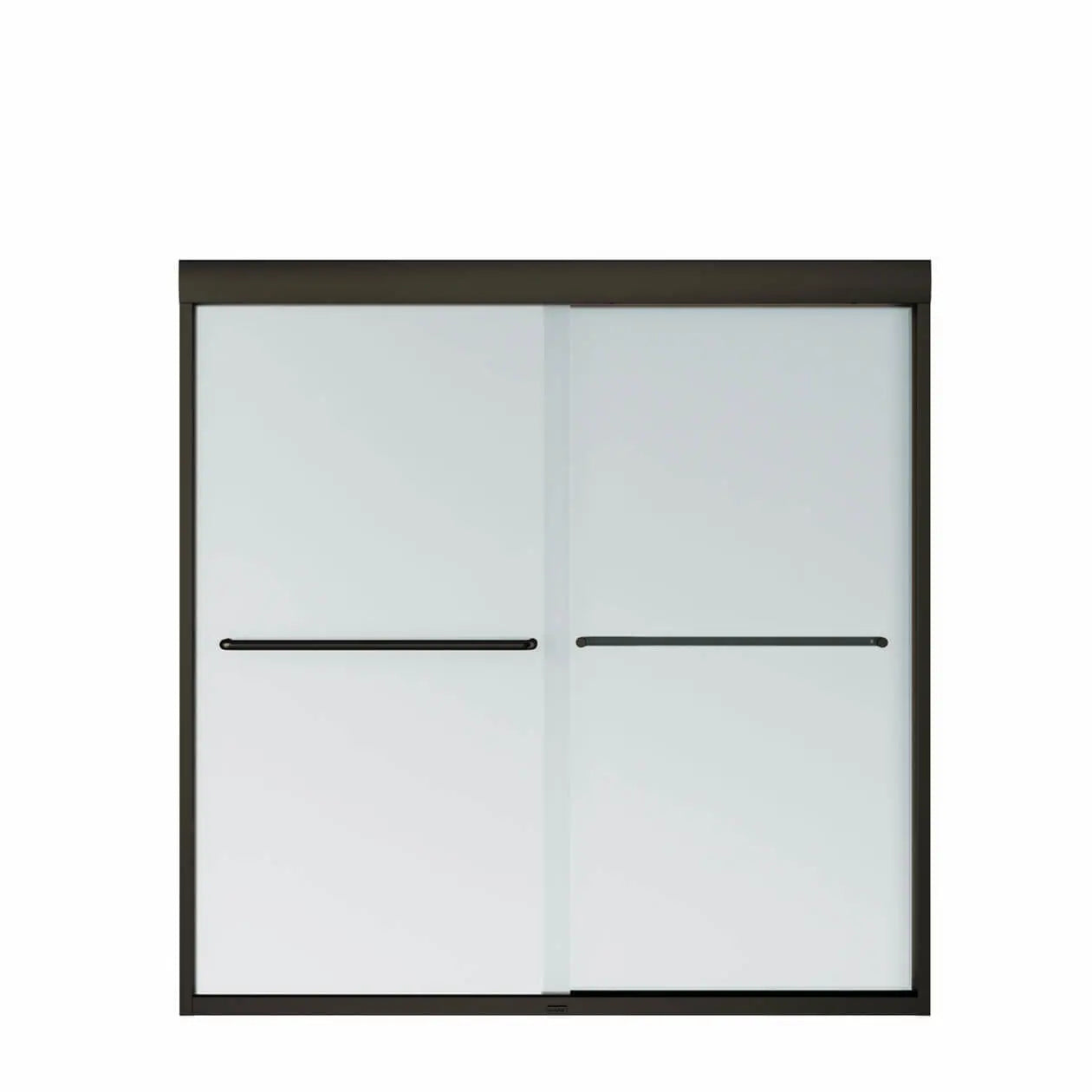 Maax Aura 55-59 x 57 in. 6 mm Sliding Tub Door for Alcove Installation with Frosted glass in Dark Bronze 135661-978-172-000 - Plumbing Market