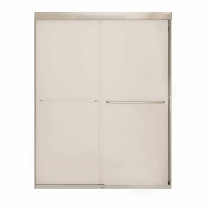 Maax Aura 55-59 x 71 in. 6 mm Sliding Shower Door for Alcove Installation with Frosted glass in Chrome 135665-978-084-000 - Plumbing Market