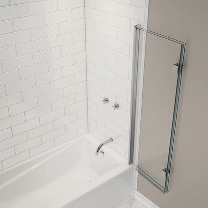 Maax Axial Access 42 x 56 in. 6 mm Pivot Tub Screen for Alcove Installation with Clear glass in Chrome 138600-900-084-000 - Plumbing Market