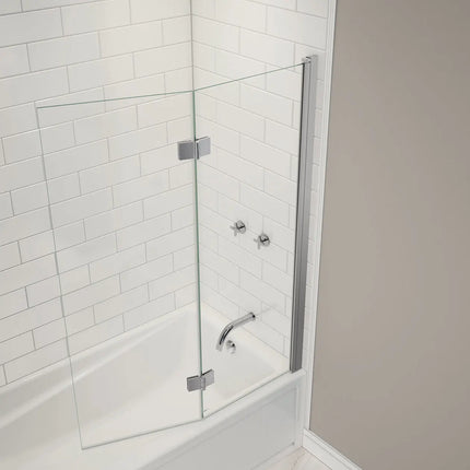 Maax Axial Access 42 x 56 in. 6 mm Pivot Tub Screen for Alcove Installation with Clear glass in Chrome 138600-900-084-000 - Plumbing Market