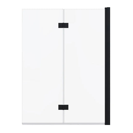 Maax Axial Access 42 x 56 in. 6 mm Pivot Tub Screen for Alcove Installation with Clear glass in Matte Black 138600-900-340-000 - Plumbing Market