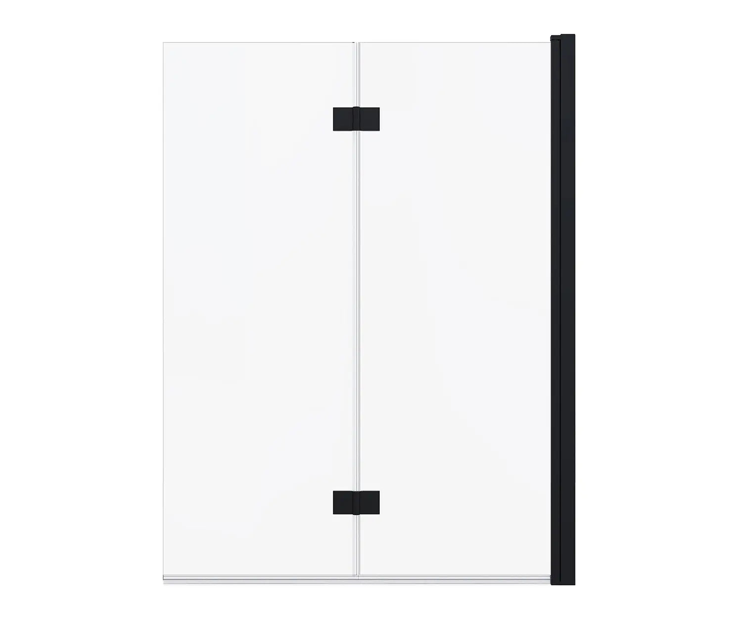 Maax Axial Access 42 x 56 in. 6 mm Pivot Tub Screen for Alcove Installation with Clear glass in Matte Black 138600-900-340-000 - Plumbing Market