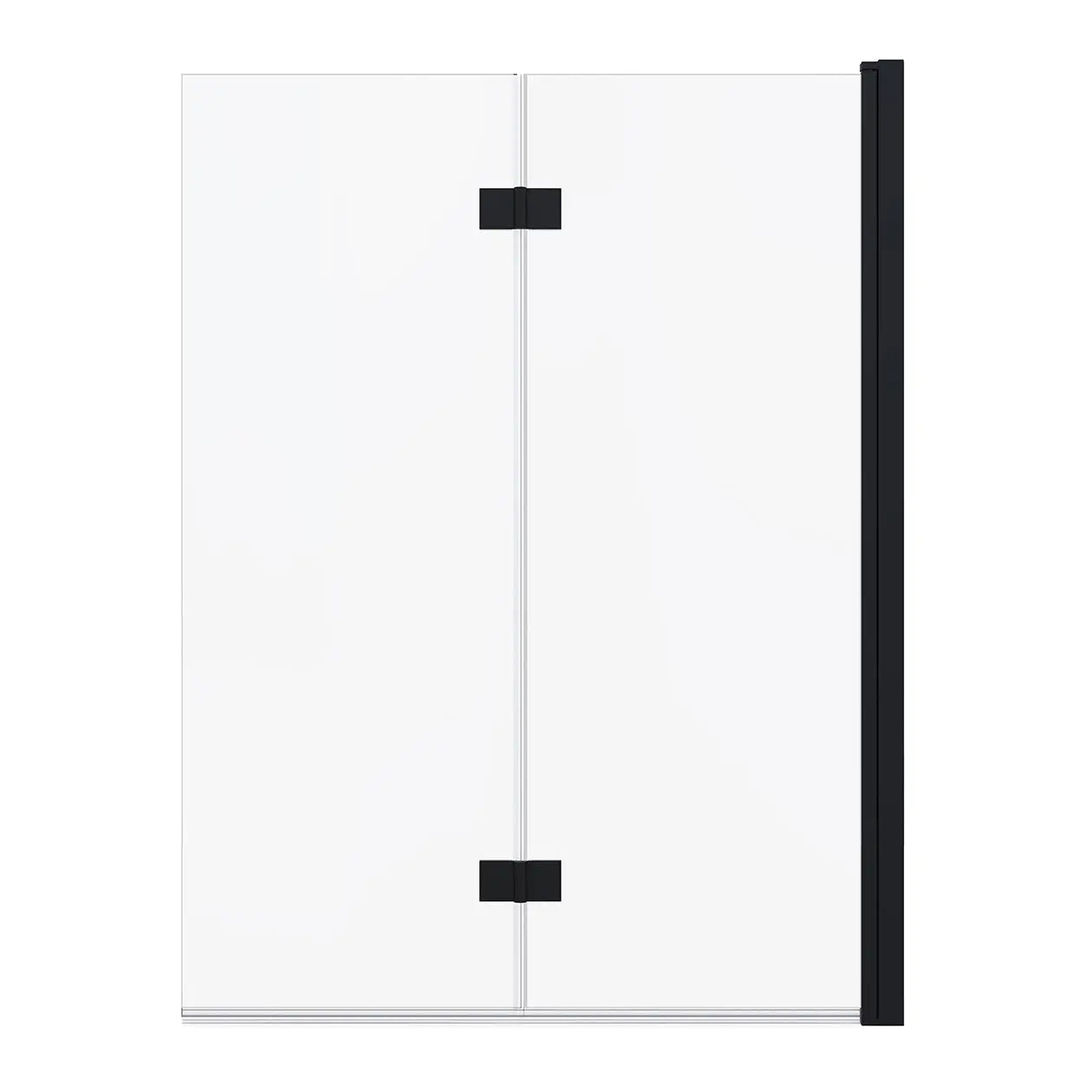 Maax Axial Access 42 x 56 in. 6 mm Pivot Tub Screen for Alcove Installation with Clear glass in Matte Black 138600-900-340-000 - Plumbing Market