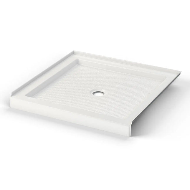 Maax B3Round 3636 Acrylic Alcove Shower Base in White with Anti-slip Bottom with Center Drain 410000-541-001-000 - Plumbing Market