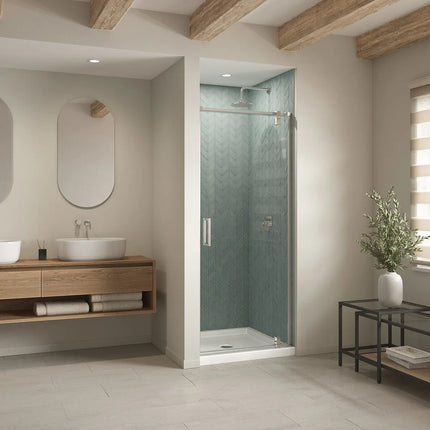 Maax B3Round 3636 Acrylic Alcove Shower Base in White with Center Drain 410000-501-001-000 - Plumbing Market