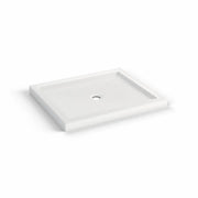 Maax B3Round 4236 Acrylic Corner Left Shower Base in White with Anti-slip Bottom with Center Drain 410034-542-001-000 - Plumbing Market