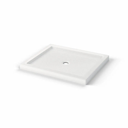 Maax B3Round 4236 Acrylic Corner Right Shower Base in White with Anti-slip Bottom with Center Drain 410034-543-001-000 - Plumbing Market