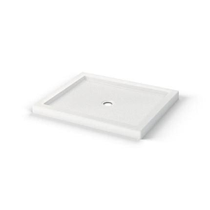 Maax B3Round 4832 Acrylic Alcove Shower Base in White with Anti-slip Bottom with Center Drain 410001-541-001-000 - Plumbing Market