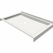 Maax B3Round 4832 Acrylic Tunnel Shower Base in White with Center Drain 410001-506-001-000 - Plumbing Market
