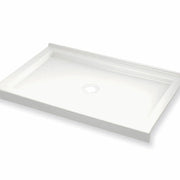 Maax B3Round 4836 Acrylic Corner Right Shower Base in White with Center Drain 410003-503-001-000 - Plumbing Market