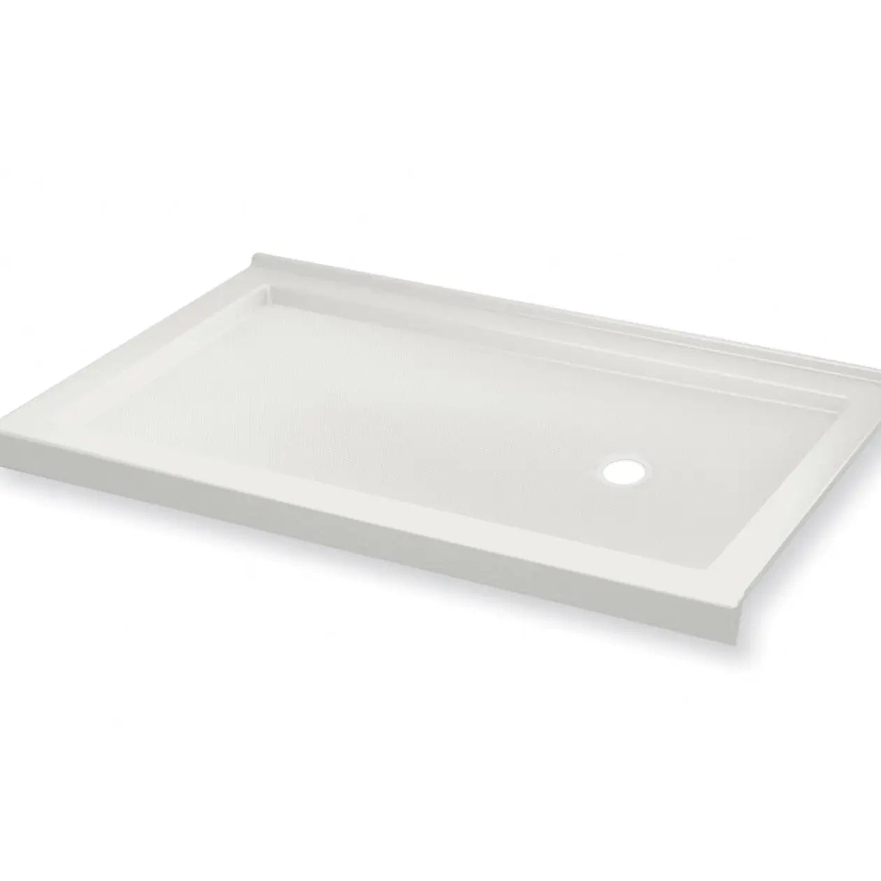 Maax B3Round 6034 Acrylic Corner Right Shower Base in White with Anti-slip Bottom with Right-Hand Drain 410035-543-001-002 - Plumbing Market
