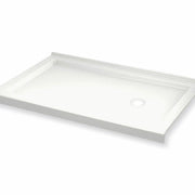 Maax B3Round 6036 Acrylic Corner Right Shower Base in White with Right-Hand Drain 410006-503-001-002 - Plumbing Market