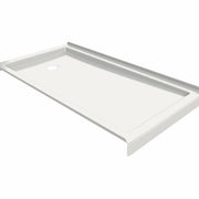 Maax B3Round 6036 Acrylic Tunnel Shower Base in White with Back End Drain 410006-506-001-100 - Plumbing Market