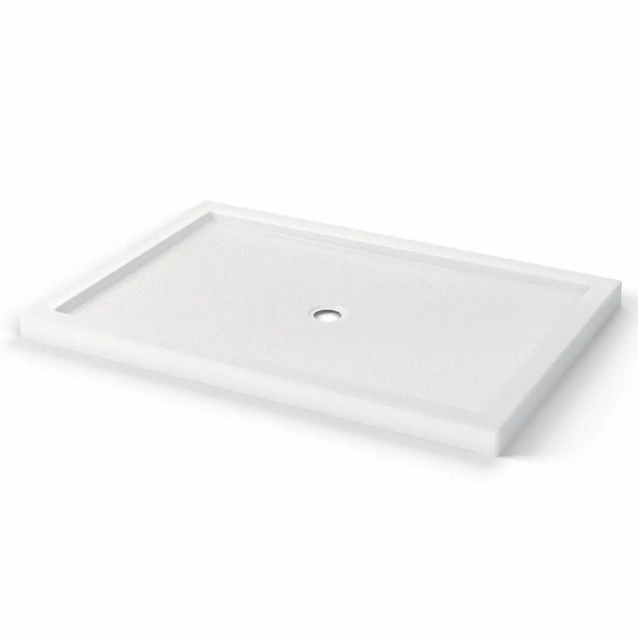 Maax B3Round 6042 Acrylic Corner Right Shower Base in White with Anti-slip Bottom with Center Drain 410036-543-001-000 - Plumbing Market