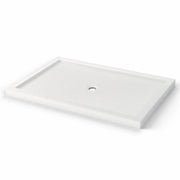 Maax B3Round 6042 Acrylic Corner Right Shower Base in White with Anti-slip Bottom with Center Drain 410036-543-001-000 - Plumbing Market